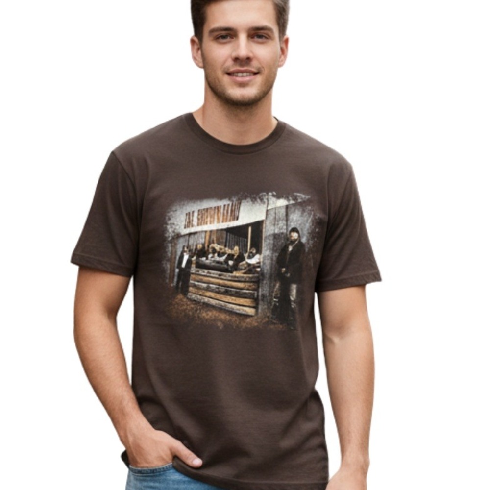 Zac Brown Band Brown Graphic T Shirt Mens Lucy Justice Goods Concert Tour L